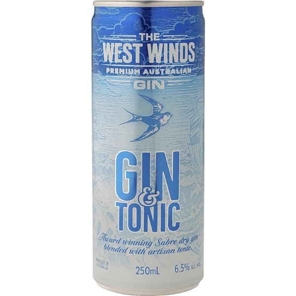 The West Winds Gin & Tonic Can 250mL