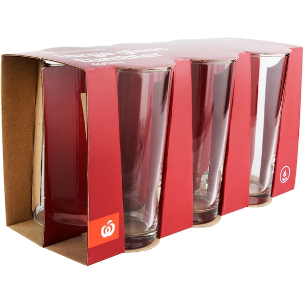 Essentials Large Glass Tumbler Nova Shape 6 Pack