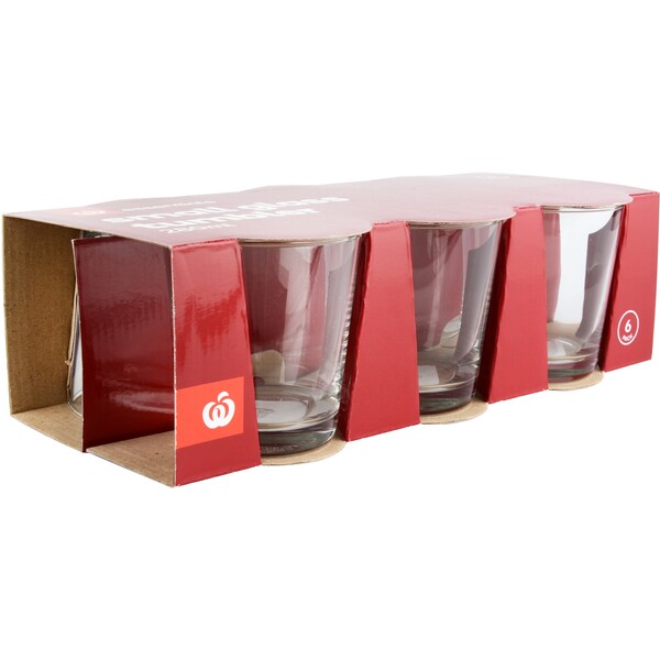 Essentials Small Glass Tumbler Nova Shape 6 Pack