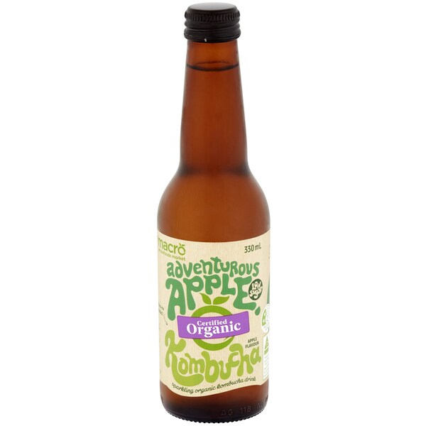 Macro Organic Adventurous Apple Kombucha Drink 330ml