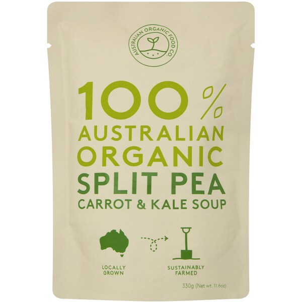 Australian Organic Food Co. Split Pea Carrot & Kale Soup 330g