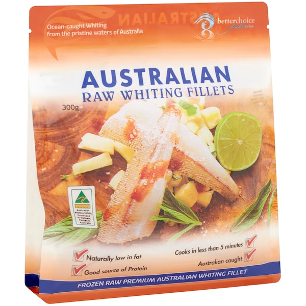 Better Choice Fisheries Raw Whiting Fillets 300g