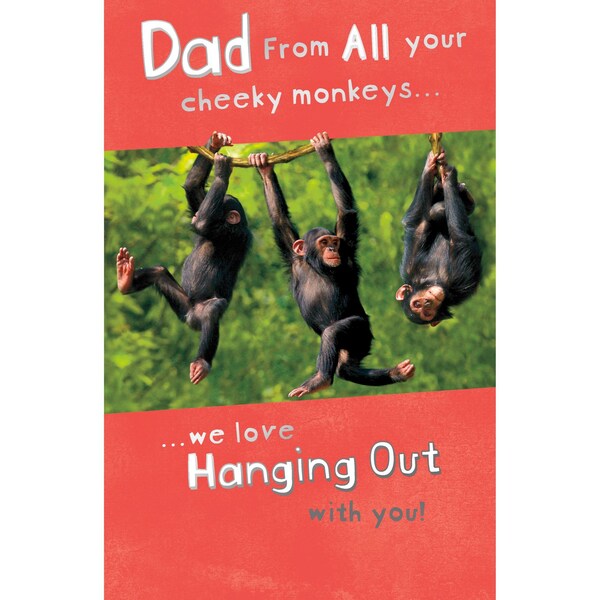 John Sands Father's Day Card Dad Cheeky Monkeys Each