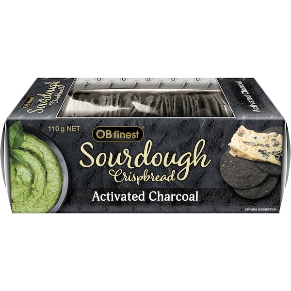 OB Finest Sourdough Crispbread Activated Charcoal 110g