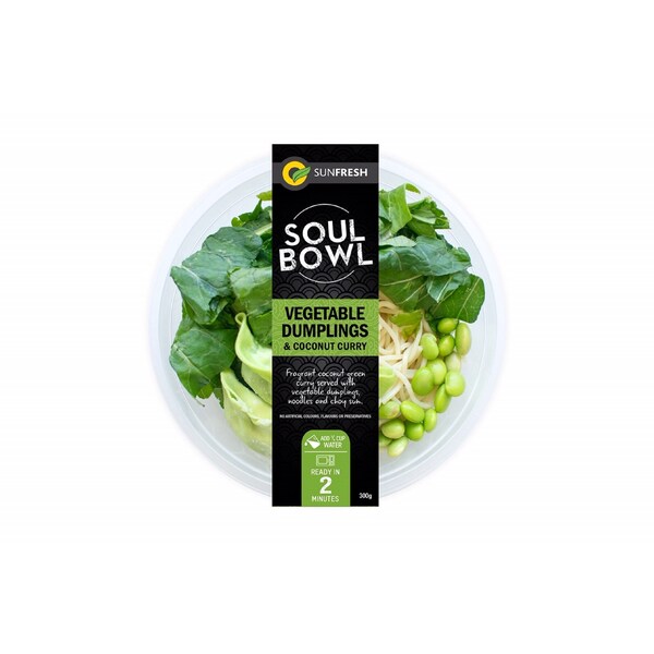 Sunfresh Vegetable Dumplings & Coconut Curry Soul Bowl 300g