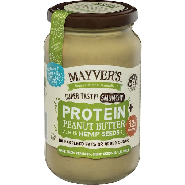 Mayver's Smunchy Protein Plus Hemp Seed Peanut Butter 375g