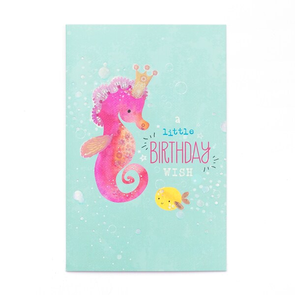 John Sands Juvenile Seahorse Birthday Card Each