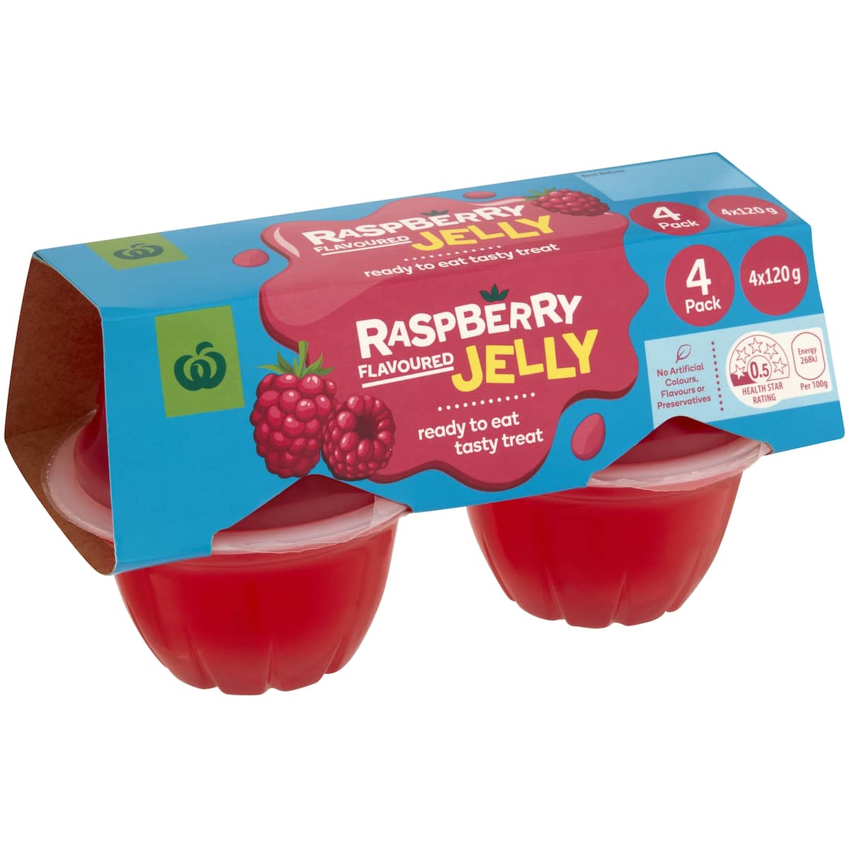 Woolworths Raspberry Jelly 4 Pack bunch