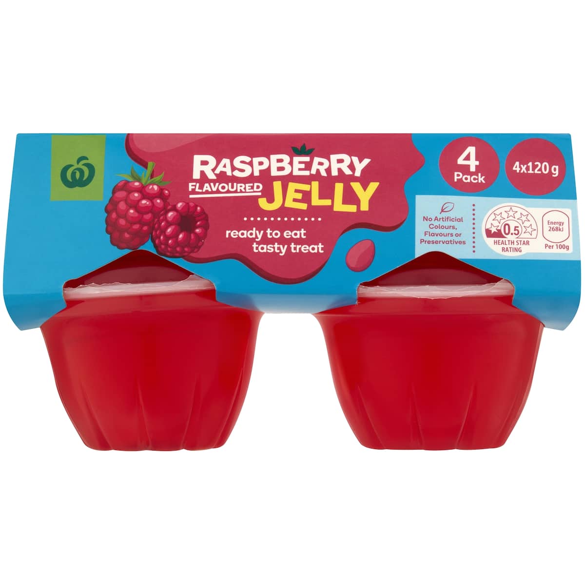 Woolworths Raspberry Jelly 4 Pack bunch