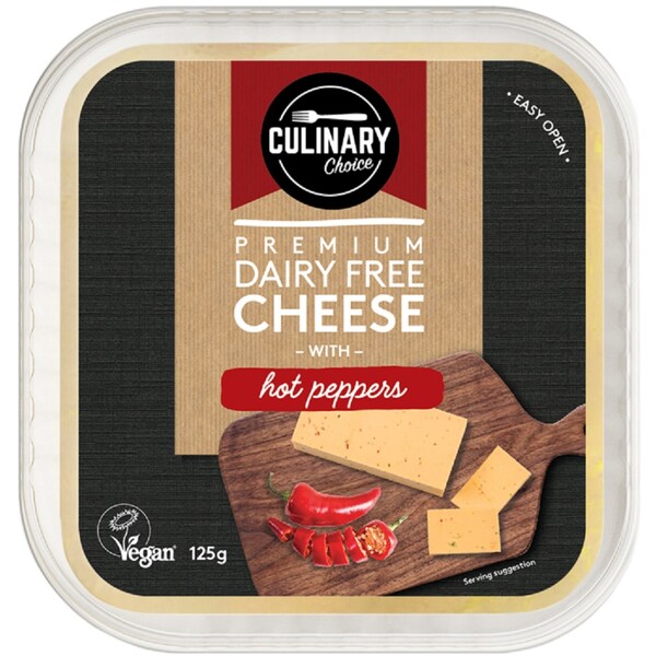 Culinary Choice Dairy Free Cheese With Hot Peppers 125g