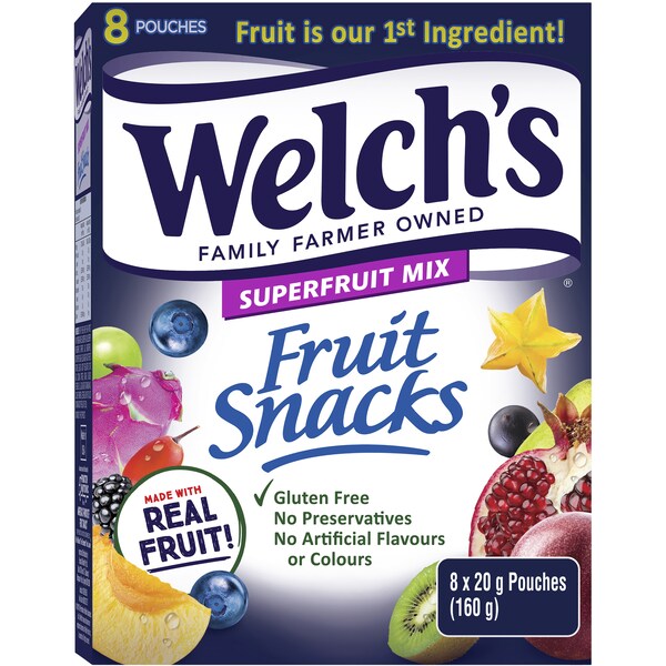 Welch's Super Fruit Mix Fruit Snacks 160g