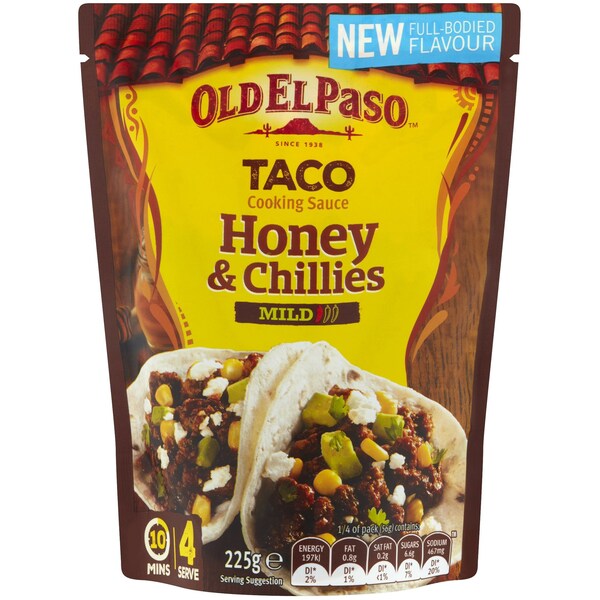Old El Paso Honey Chillies Taco Cooking Sauce 225g