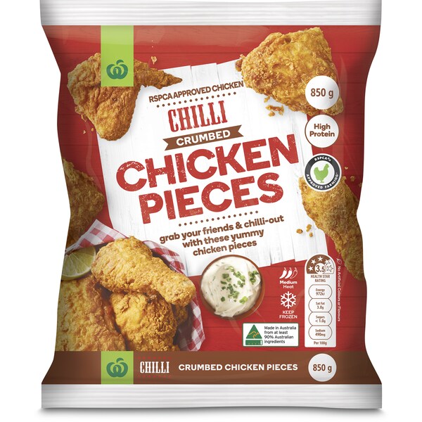 Woolworths Crumbed Chilli Chicken Pieces 850g