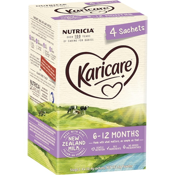 Karicare 2 Baby Follow-On Formula Sachets From 6 To 12 Months 30.4g x 4 pack