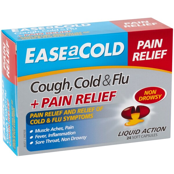EASEaCOLD Cough Cold Flu Pain Relief 24 pack