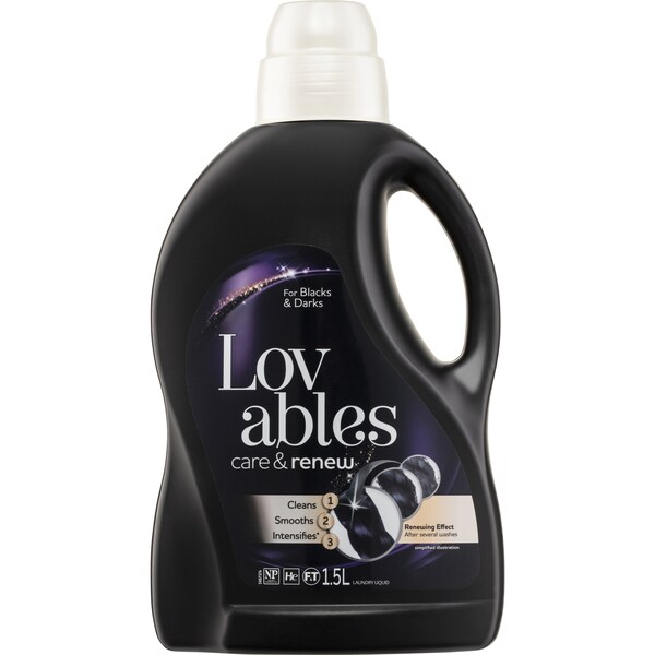 Lovables Laundry Detergent Liquid For Black Clothes 1.5l