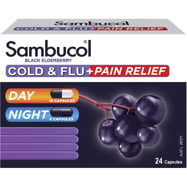 Sambucol Cold & Flu Plus Pain Relief 120ml