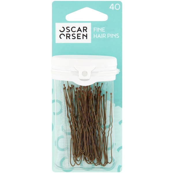 Oscar Orsen Hair Pins Fine Brown 40 pack