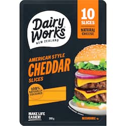 Dairyworks Cheddar Cheese Burger Slices 200g