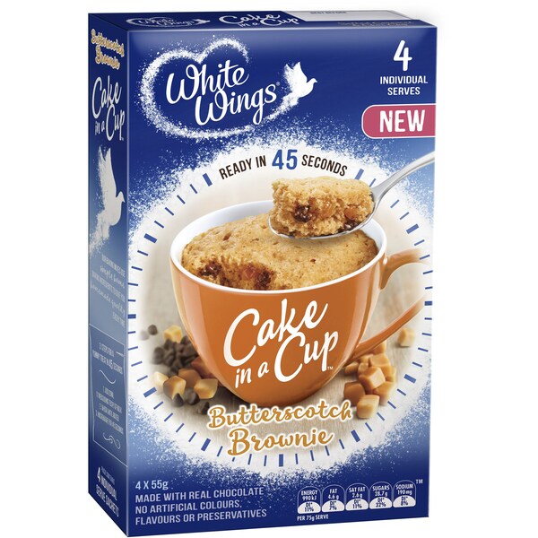White Wings Cake In A Cup Butterscotch Brownie 220g