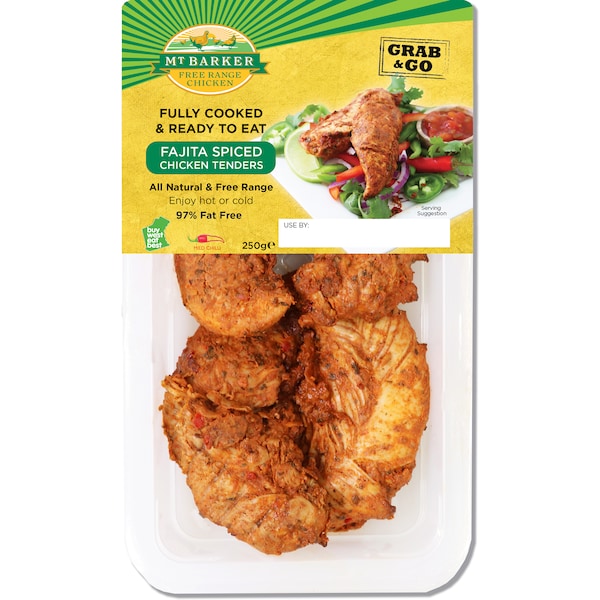 Mt Barker Ready To Eat Faijita Spiced Chicken Tenders 250g