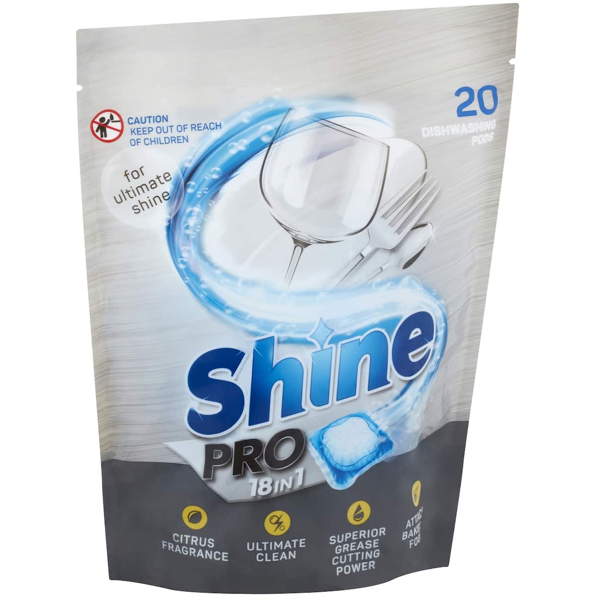 Shine Pro 18 In 1 Dishwashing Pods 20 Pack bunch