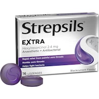 Strepsils Extra Blackcurrant Sore Throat Lozenges