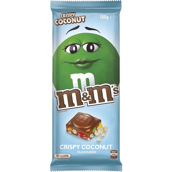 M&M's Crispy Coconut Milk Chocolate Block 155G