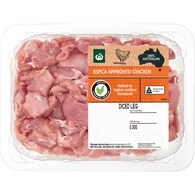 Woolworths RSPCA Approved Chicken Leg Fillet Diced