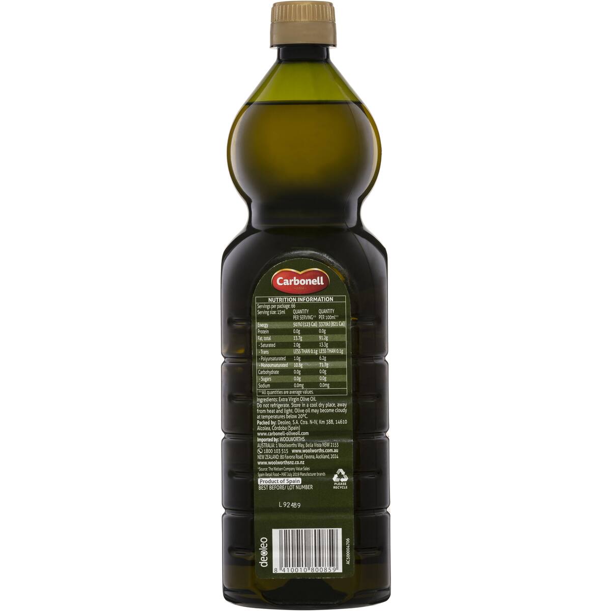 Carbonell Extra Virgin Olive Oil 1l bunch
