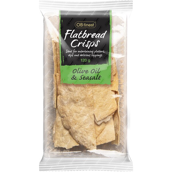 OB Finest Olive Oil & Sea Salt Flatbread Crisp 120g