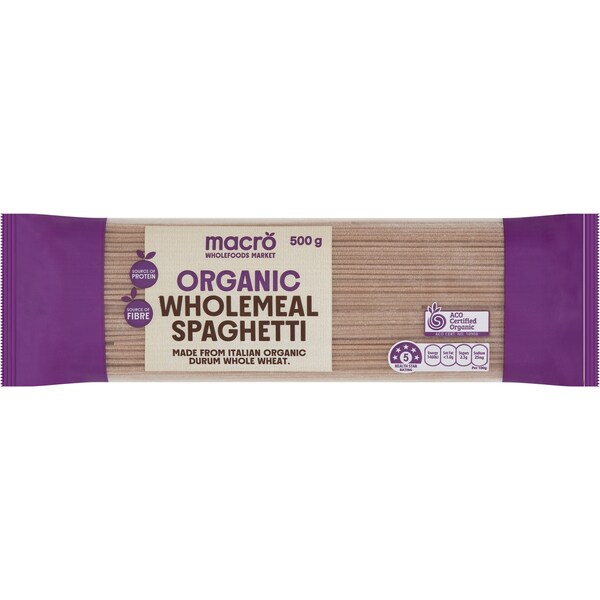 Macro Organic Wholemeal Spaghetti 500g