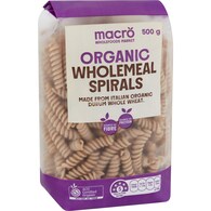 Macro Organic Wholemeal Spirals