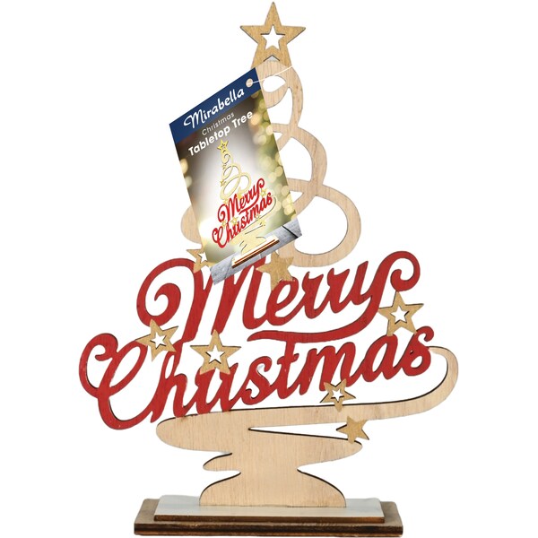 Mirabella Christmas Tabetop Tree Merry Christmas each
