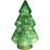 Mirabella Christmas Lightup Glass Tree 22cm Battery Operated Green each