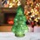 Mirabella Christmas Lightup Glass Tree 22cm Battery Operated Green each