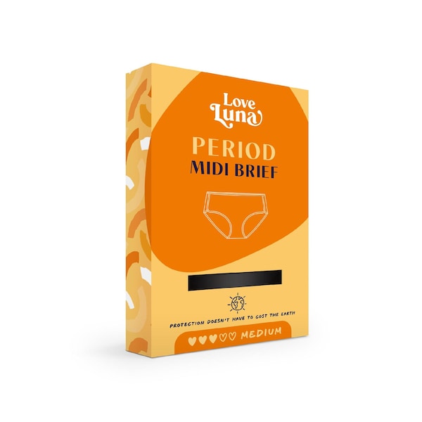 Love Luna Period Underwear Midi Brief Size 8-10 each