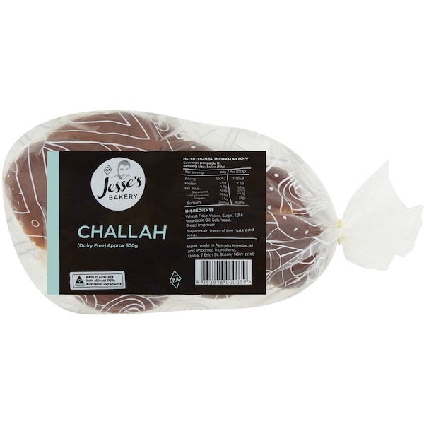 Jesse's Bakery Challah Rolls Dairy Free 600g