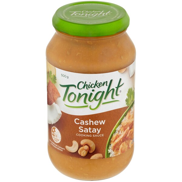 Chicken Tonight Satay Cashew Simmer Sauce 500g