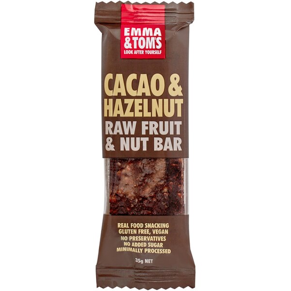 Emma & Tom's Cacao & Hazelnut Raw Fruit & Nut Bar 35g