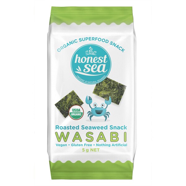 Honest Sea Roasted Seaweed Snack Wasabi 5g