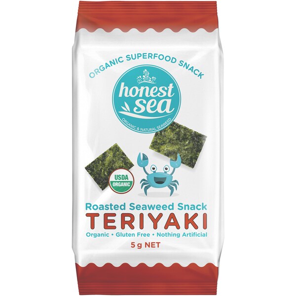 Honest Sea Roasted Seaweed Snack Teriyaki 5g