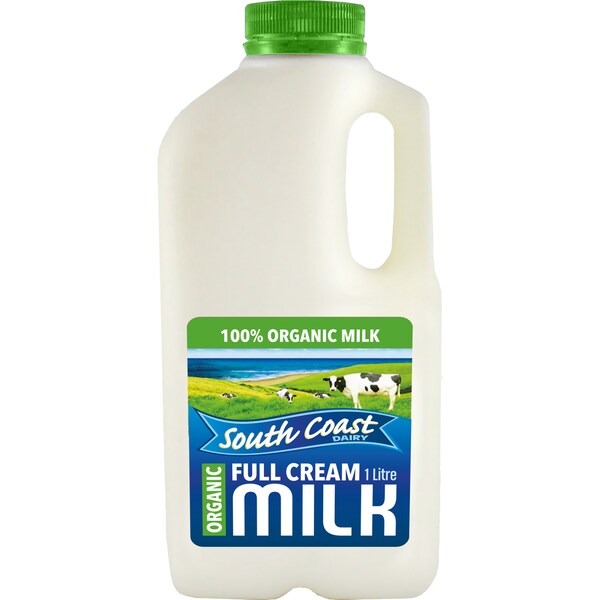 South Coast Dairy Organic Full Cream Milk 1L
