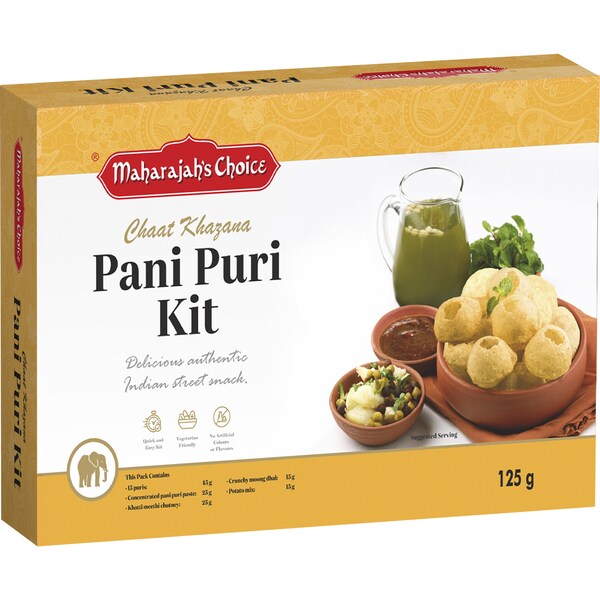 Maharajah's Choice Chaat Khazana Pani Puri Kit Snack 125g