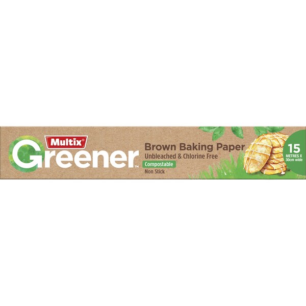 Multix Green Brown Bake Paper 30cmx15m Each