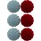 Christmas Traditional Baubles Felt Blue & Red 6 pack