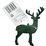 Christmas Traditional Reindeer Flocked Green each