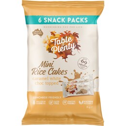 Table Of Plenty Mini Rice Cakes Snack Packs Caramel White Choc 6 pack – Woolworths
