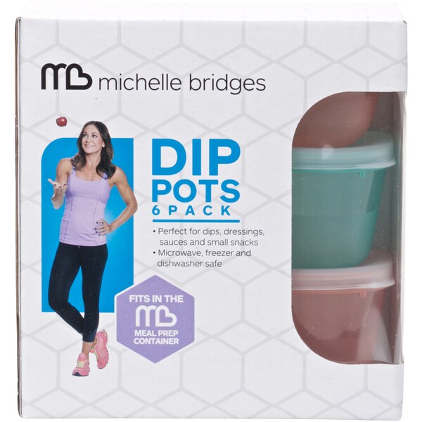 Michelle Bridges Meal Prep Dipper Pots 6 Pack