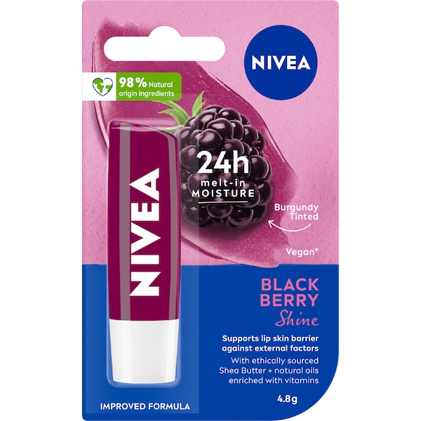 Nivea Black Berry Shine Lip Balm 4.8g